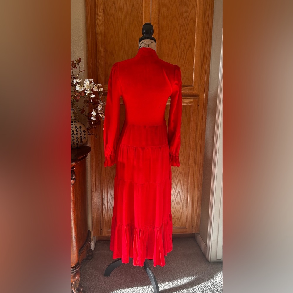 Modest Red Maxi Dress - Picture 2 of 3